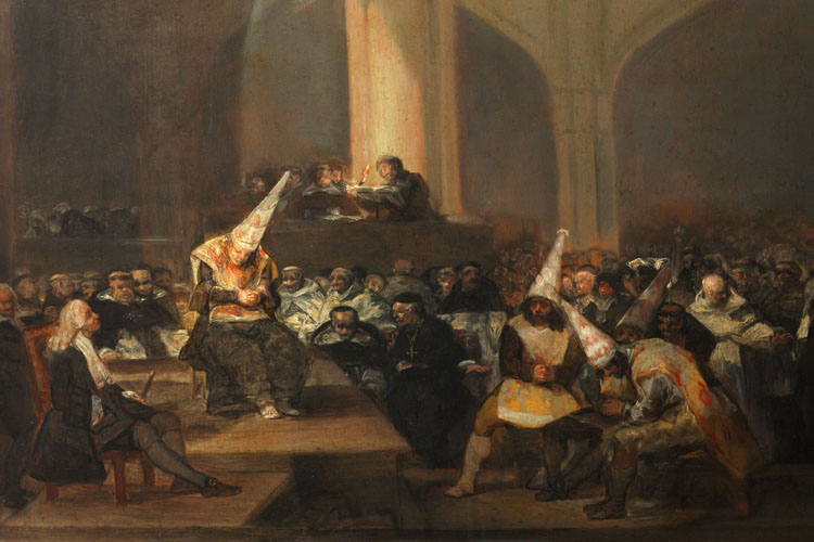 Inquisition Scene by Francisco Goya. The Spanish Inquisition was still in force in the late eighteenth century, but much reduced in power