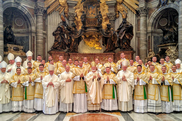 Cardinal O'Malley with the deacons at the Vatican