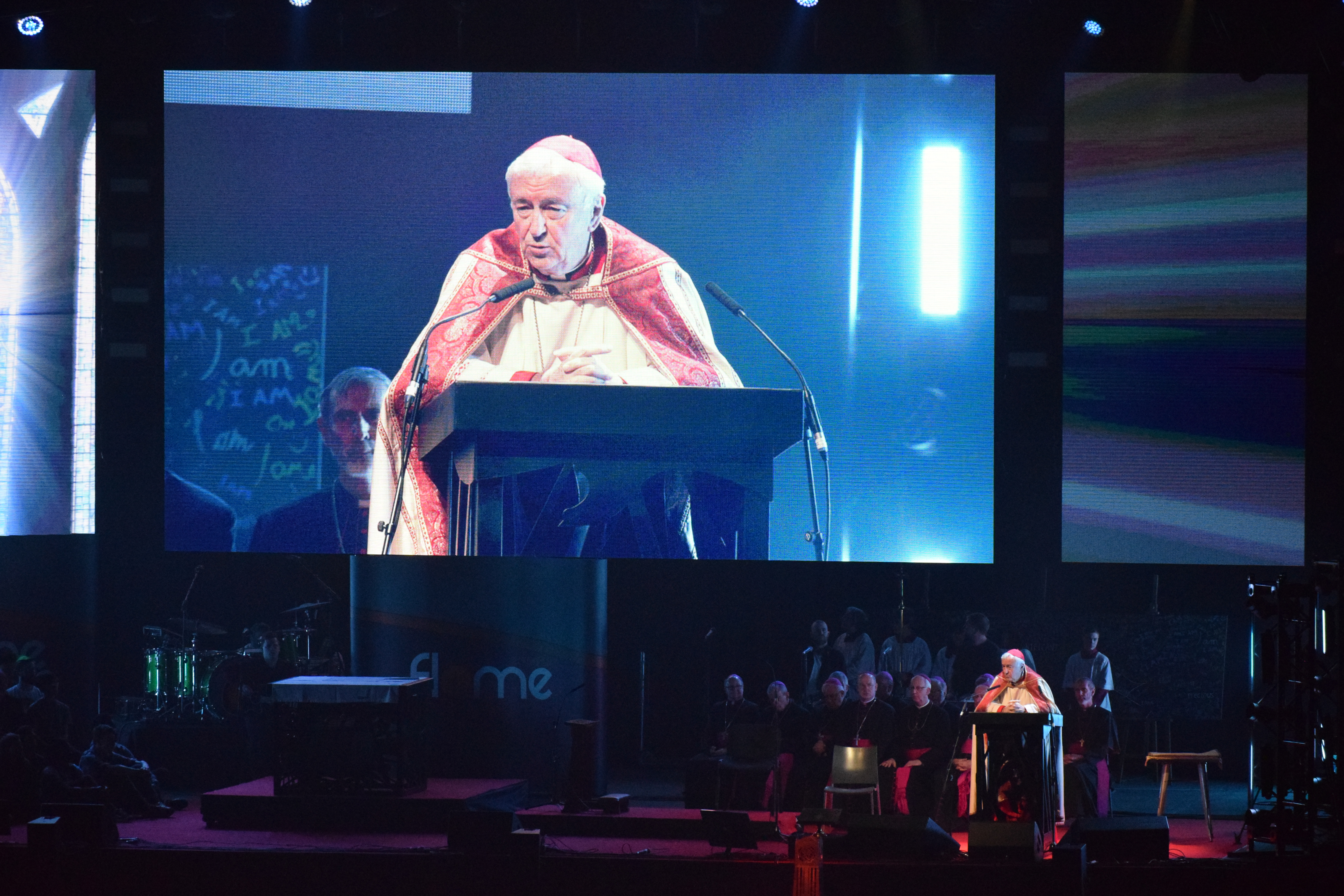 Cardinal Vincent Nichols gave an encouraging talk (Photo: WYM)